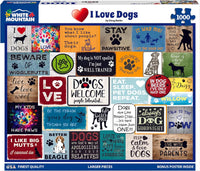 I Love Dogs 1000 Piece Puzzle
