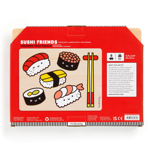 MudPuppy Sushi Friends Wooden Tray Puzzle