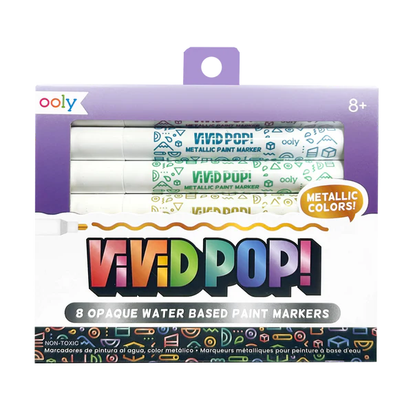 Vivid Pop! Water Based Paint Markers - Metallic