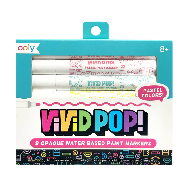 Vivid Pop! Water Based Paint Markers - Pastel