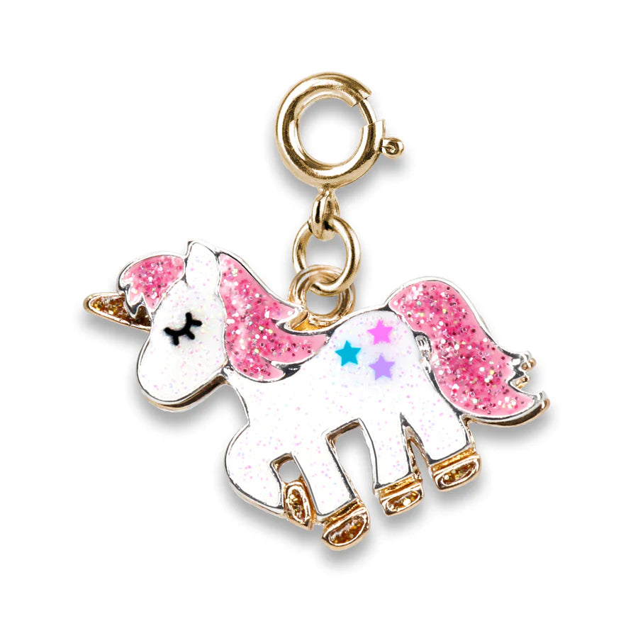 Charm It! Gold Glitter Unicorn Charm