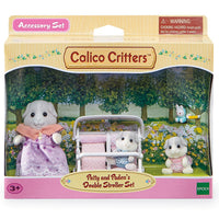 Calico Critters-Patty and Paden's Double Stroller Set